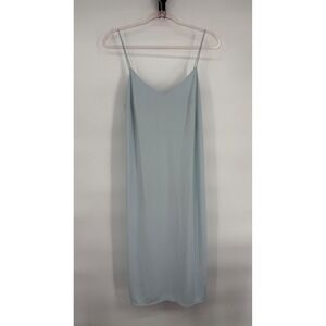 Express Powder Blue Slip Dress Light Blue Spaghetti Strap‎ Casual Midi Sz L